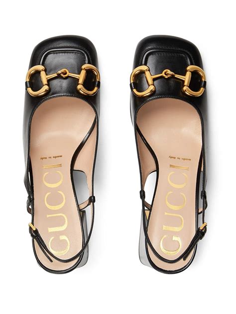 gucci baby horsebit slingback platform pump|gucci slingback.